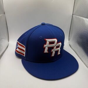 New Era 59FIFTY Puerto Rico 2023 World Baseball Classic Hat Blue Fitted Size 7